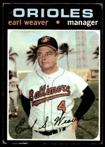 1971 Topps #477 Earl Weaver MGR HOF Baltimore Orioles VG-VGEX - Bild 1 von 2