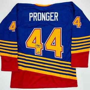Facsimile Autographed Chris Pronger St. Louis Blue Reprint Jersey Size Men's XL - Picture 1 of 4