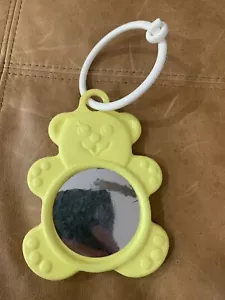Vintagw Playskool Attachable Baby Mirror Yellow Teddy Bear Toy 1981 Stroller toy - Picture 1 of 8
