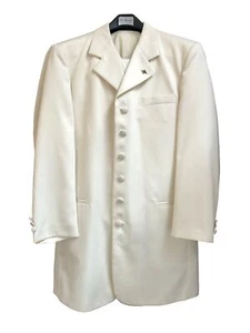 VTG John Raphael Platinum 3 Piece Suit Blazer Pants Vest R40 Waist 33" - Picture 1 of 8