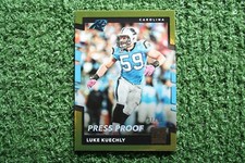 Luke Kuechly 2016 Panini Donruss #130 Press Proof Gold SP #'ed /50