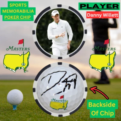 2016 Masters Winner Danny Willett Poker Chip With Signature - Image 1 of 2