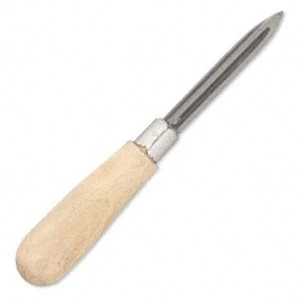 1 raspador de madera de acero y caucho indio con hoja de acero triangular de 3 1/2" - Imagen 1 de 1