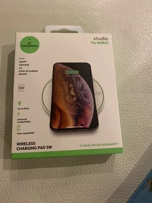 Studio by Belkin 5W Wireless Qi Charging Pad For iPhone and Android NEW - Image 1 of 3