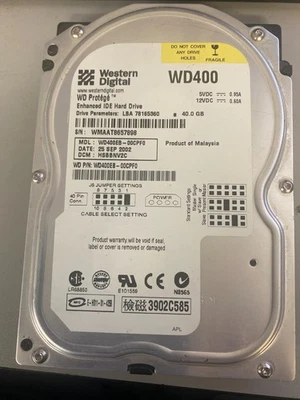 Western Digital Protege 40GB  WD400EB-00CPF0 IDE Hard Drive - Image 1 of 2