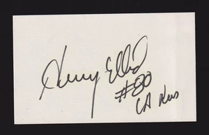 Henry Ellard (debut 1983) RAMS REDSKINS AUTÓGRAFO FIRMADO AUTOMÁTICO 3x5 índice certificado de autenticidad - Imagen 1 de 1