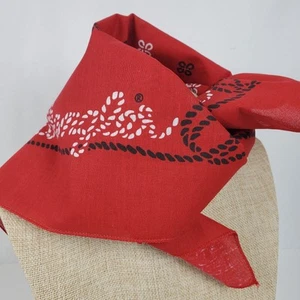 Bandana Estilo Vintage Wrangler Rockabilly Rojo Blanco 21x21 Pulgadas NUEVO Antiguo Stock - Imagen 1 de 5