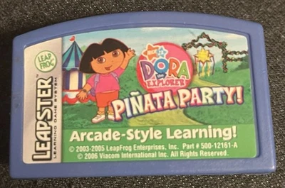 Leap Frog Leapster ~ Dora the Explorer Pinata Party ~ Learning Game Cartridge  - Image 1 of 2