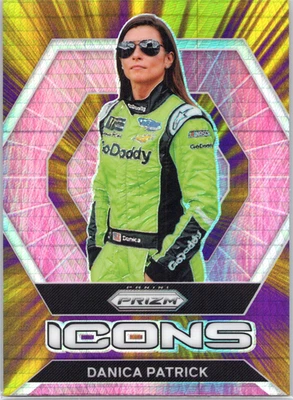 2022 Prizm Racing Danica Patrick Icons Purple Yellow Hyper Prizm Nascar - Image 1 of 2