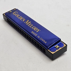 Golden Melody 16-Hole Harmonica Blue in Original Box – Superb Condition - Picture 1 of 9