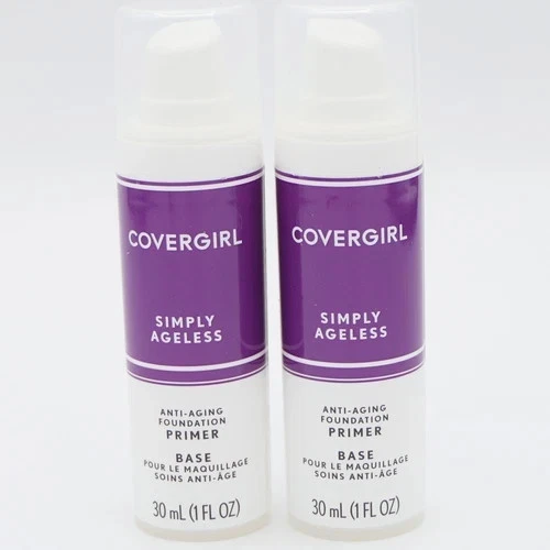 CoverGirl Simply Ageless Anti-Aging Foundation Primer Base Serum 2 Pack 1 oz Ea - Image 1 of 1
