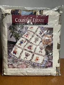 Country Estate Kids Quilt Throw Blanket 50x60 Teddy Bear Nursery Bedding Decor - Picture 1 of 7