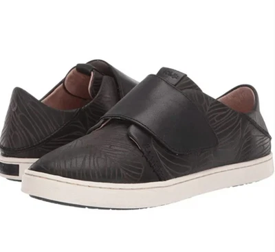 OluKai Pehuea Loupili Black Monstera Hook & Loop Sneakers - Image 1 of 4