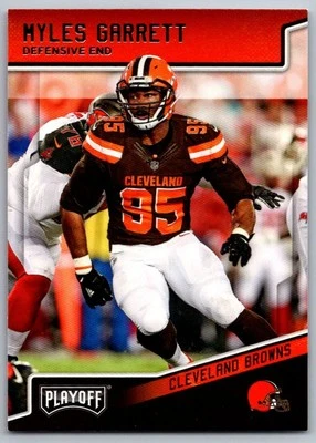 2018 Panini Playoff Red Zone Myles Garrett Cleveland Browns #49 - Image 1 of 2