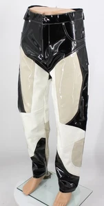 GMBH TPU VINYL HERREN HOSE COLOUR BLOCK SCHWARZ WEISS GRÖSSE 34 UVP 425£ AD - Bild 1 von 9