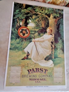Pabst  Brewery Poster 1970s Reproduction of 1893   16 x 11” - Picture 1 of 4