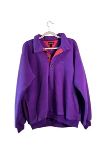 Patagonia Vintage Rare 1991 Purple Lightweight Synchilla Pullover USA Made Large - Picture 1 of 13