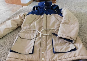 25-904 Vint Retro JC Penney Mens L Large Hooded Faux Fur Lined Long winter Coat - Picture 1 of 11