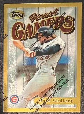 Ryne Sandberg 1996 Finest Gamers - RARE Gold w/Protective Coating - #38 G67 - Image 1 of 2