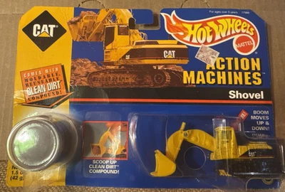 Hot Wheels Action Machines лопата CAT с чистыми грязными складками на картоне - Изображение 1 из 4