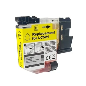 CARTUCCIA COMPATIBILE BROTHER LC521Y LC-521Y Y Yellow 500 Pagine - Foto 1 di 1