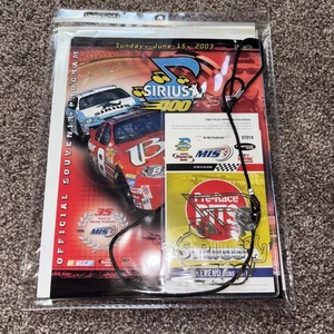 Sirius 400 Souvenir Program NASCAR 2003 Michigan Speedway w Pit Pass & Poster - Picture 1 of 13