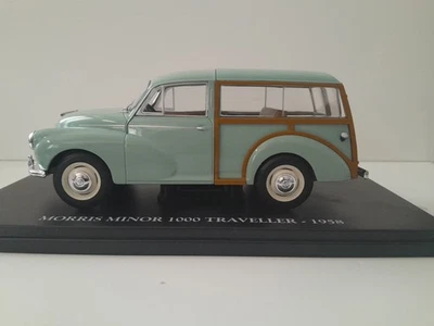 R19 1/24 Auto Vintage Morris Minor 1000 Traveller 1958 Hachette DeAgostini Atlas - Immagine 1 di 4