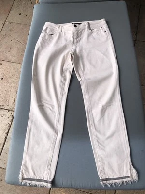 Marccain Fransenjeans mit Strassrand, creme, N 4 - Bild 1 von 4