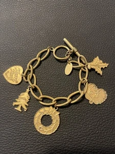 "Pulsera con dije de Navidad Miriam Haskell 7""" - Imagen 1 de 4