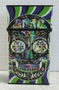 Dia de los Muertos - Giorno dei Morti - Scatola/Custodia per sigarette in plastica dura - Viola - Foto 1 di 4