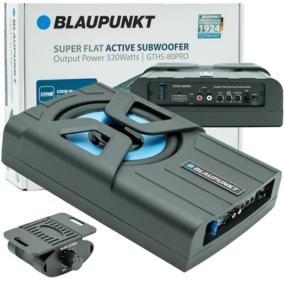 BLAUPUNKT GTHS80PRO 8" Amplified Subwoofer 300-Watts Active Flat Compact Design