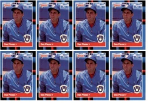 (8) 1988 Donruss #109 Dan Plesac Milwaukee Brewers Card Lot - Picture 1 of 2