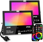 30W RGB Color Changing LED Flood Lights with Remote (2 Pack) - D35