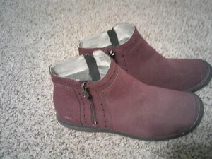 JBU by Jambu Boots Womens 11M Juno Ankle Burgundy Faux Leather Side Zip - Picture 1 of 4
