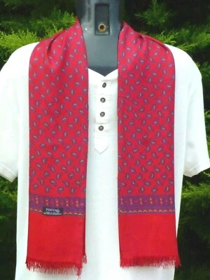 Vintage TOOTAL Rayon Scarf Cravat Mod Dapper Scooter Indie Mod Goodwood Races - Image 1 of 4