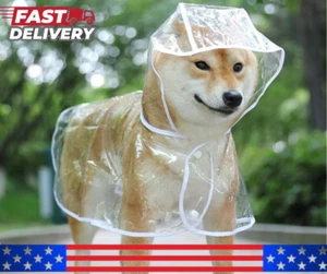 Transparent Dog Raincoat – Waterproof Hooded Jacket for Small Dogs & Puppies - Picture 1 of 3
