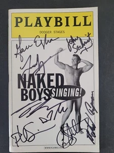 PLAYBILL NAKED BOYS SINGING! DODGER STAGES Oct 2005 AUTOGRAPHED by CAST x8 - Picture 1 of 6