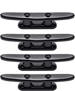 Small Boat Cleat Open Base,4 Inch Black Nylon Dock Cleats,Marine Accessories Use - Picture 1 of 12