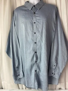 Murano Wardrobe Essentials 4XT Blue Polka Dot Long Sleeve Button Up Shirt - Picture 1 of 11