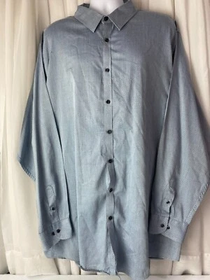 Murano Wardrobe Essentials 4XT Blue Polka Dot Long Sleeve Button Up Shirt - Image 1 of 4