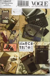 VOGUE V8407 SCHNITTMUSTER TASCHEN-ETUIS-ZEITSCHRIFTENHÜLLEN ungeschnitten - Bild 1 von 1