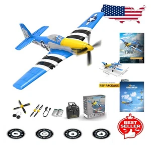 Ready-to-Fly P51D Mustang Remote Control Plane - 3 Modes for Beginners & Experts - Picture 1 of 12