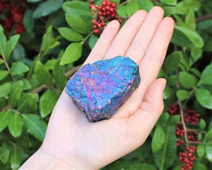 GROSSER roher Chalkopyrit Kristall, 2 - 3 Zoll ('A' Grade Pfauenerz Chalkopyrit) - Bild 1 von 6