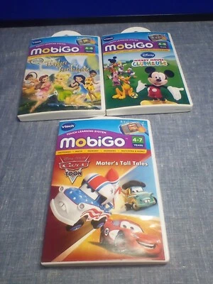 Three V-Tech Touch Learning Mobigo Disney Fairies, Mickey Clubhouse,& Cars - Image 1 of 3