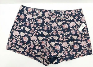 NWT GAP Womens Mid Rise Navy Floral City Stretchy Formal Casual Short 3 inch - Picture 1 of 9
