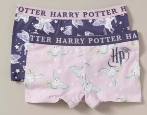 Girls size 12-14 two in  pack HARRY POTTER trunks boxer shorts purple NEW 3868 - Picture 1 of 3