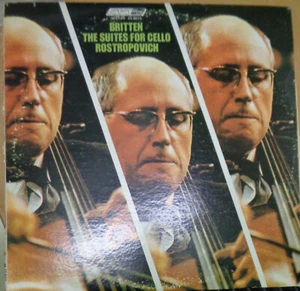 Mstislav Rostropovich - Britten the Suites for Cello LP - London FFrr CS 6617 - Picture 1 of 6