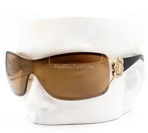 Chanel 4164-B 125/6H Shield Sunglasses Gold Flower w/ Crystals CC Logo w/case - Picture 1 of 12