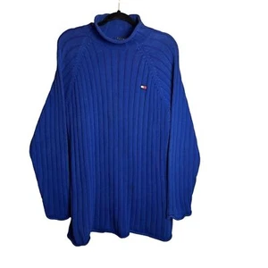 Tommy Hilfiger Men's Vintage Y2K Heavy Ribbed Knit Mock Turtleneck Size Large - Picture 1 of 10