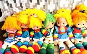 Vtge Hallmark doll 1980 Original Rainbow Brite 17-18in yellow carrot green hair - Picture 1 of 46